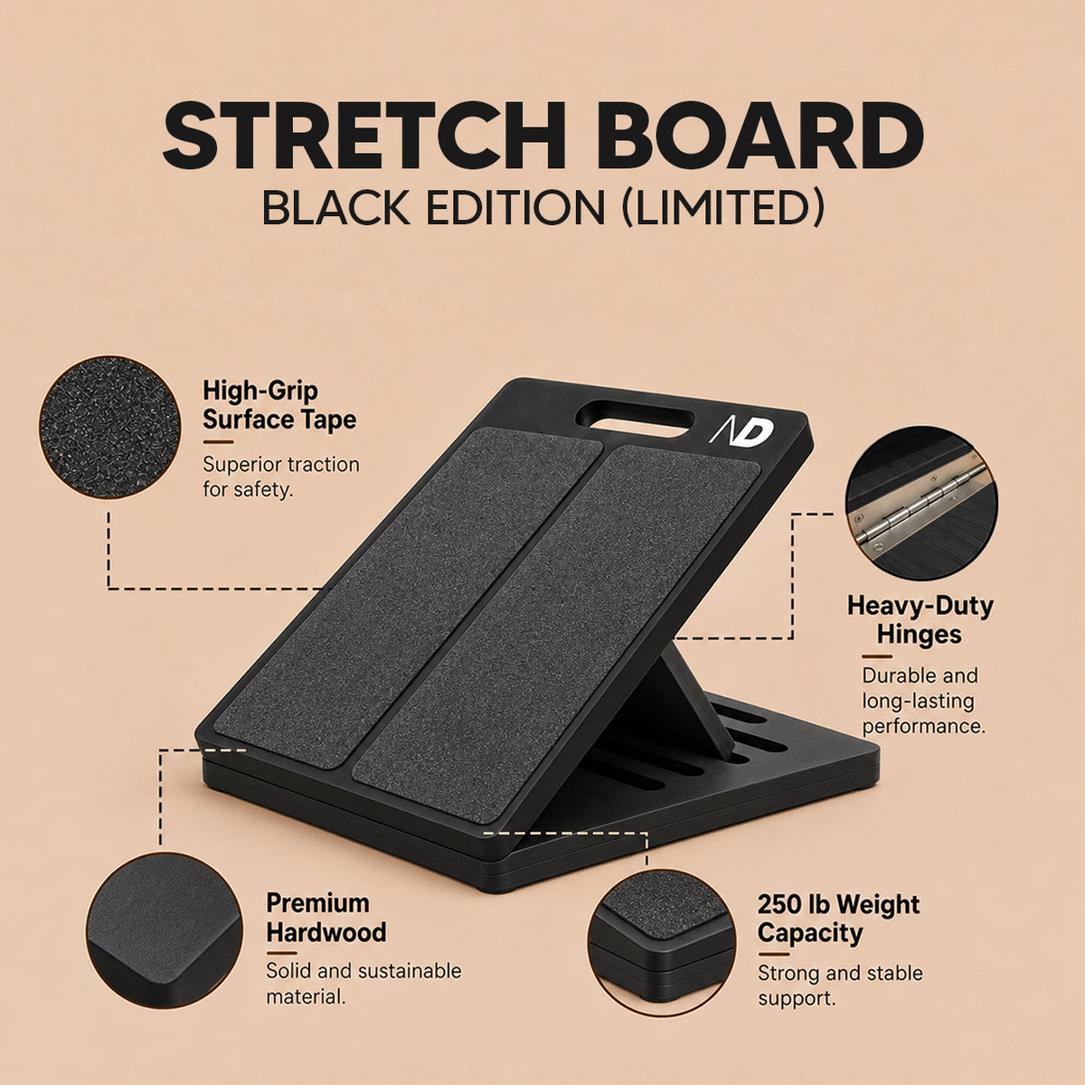 Planche d’étirement & de mobilité Black Edition (Limited)